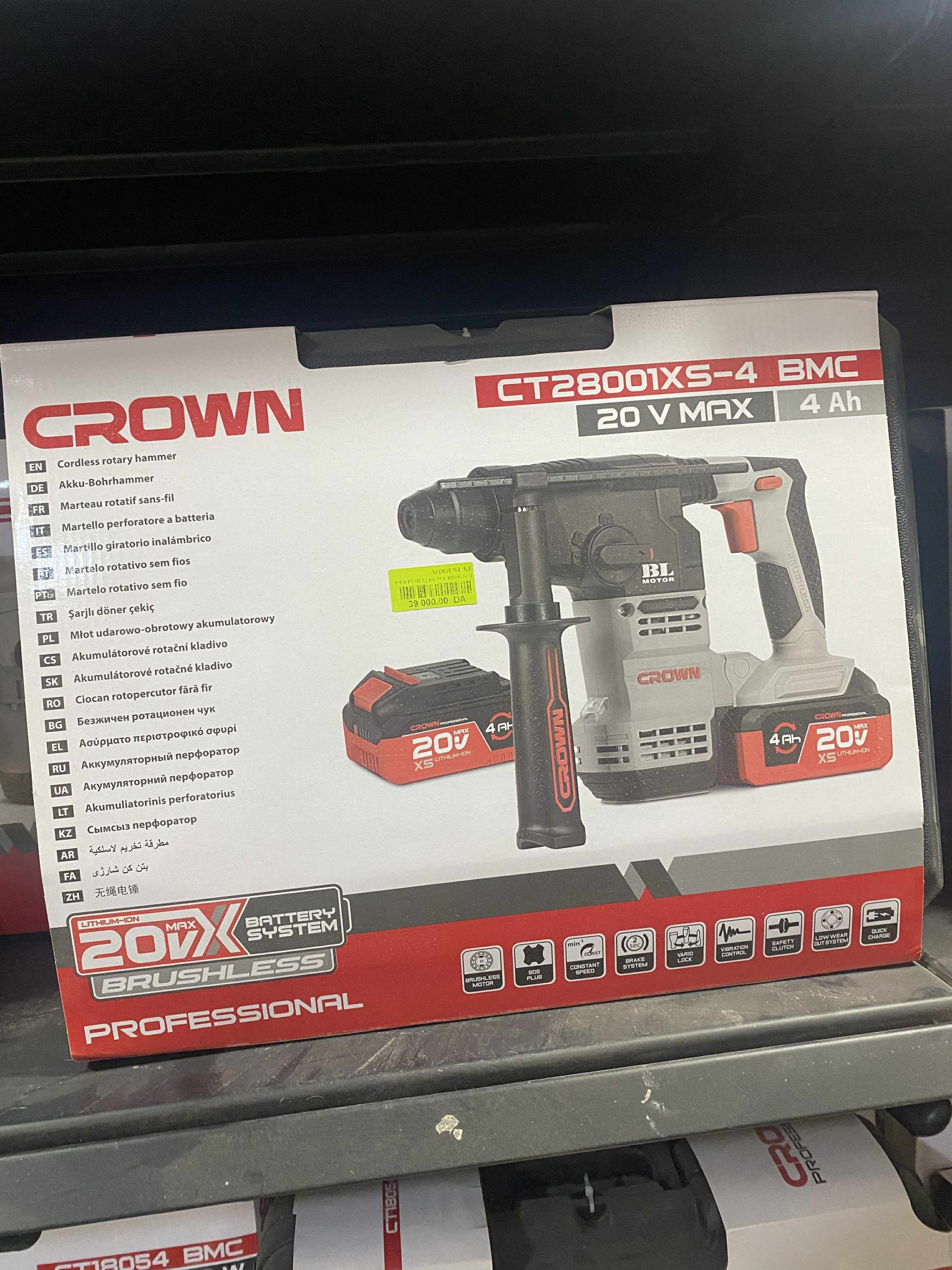 PERFORATEUR SANS FIL +02BATTERIE 20V-REFCT28001XS-4//crown